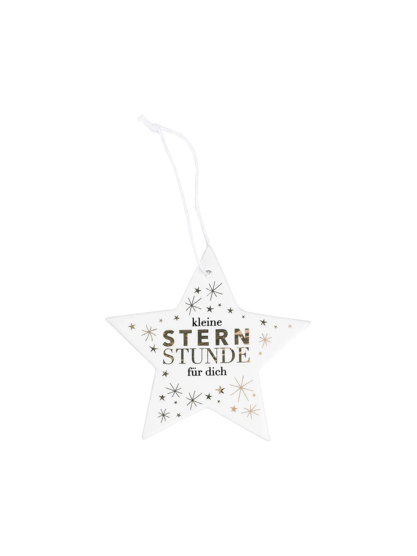 RAEDER | Weihnachtshänger Glücksstern Folge dem Stern 8,2cm Weiss | weiss